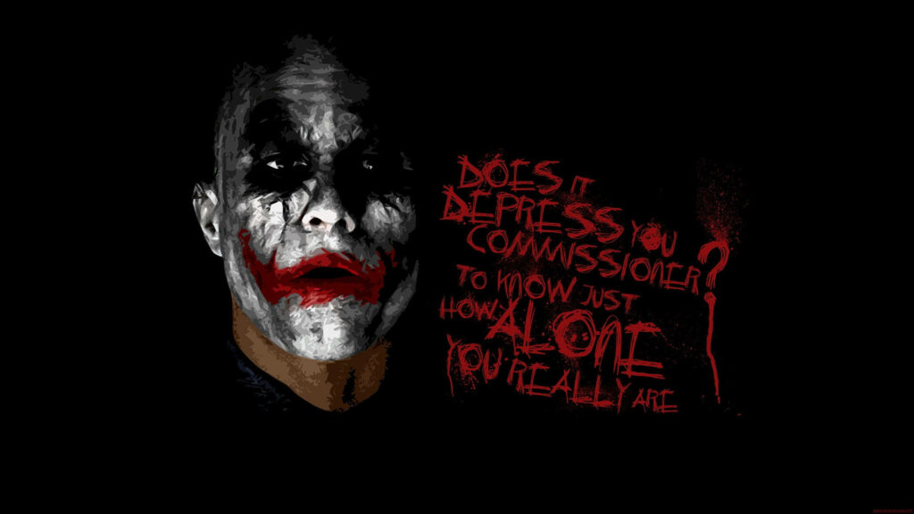 The Unforgettable Heath Ledger Joker: Immortalizing Chaos in 'The Dark Knight' - Mesmerizing Wallpaper Tribute