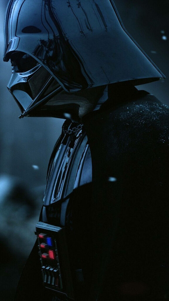 The Dark Lord Rises: A Stunning Star Wars 4k Iphone Wallpaper Showing Darth Vader in Epic Fanart