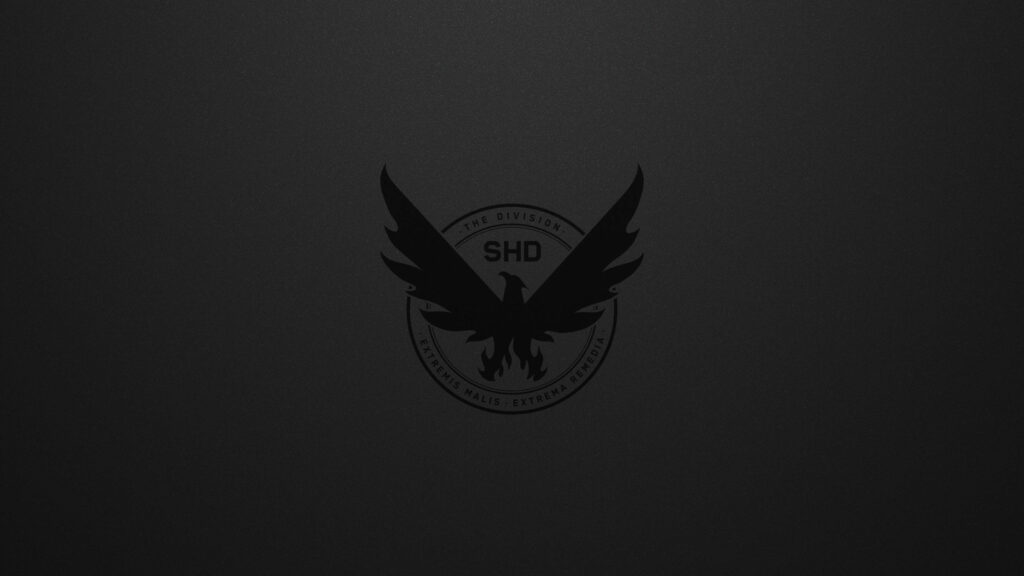 The Division 4k: Embracing Darkness in Minimalist Elegance - Captivating Eagle Logo on Profound Black Canvas Wallpaper