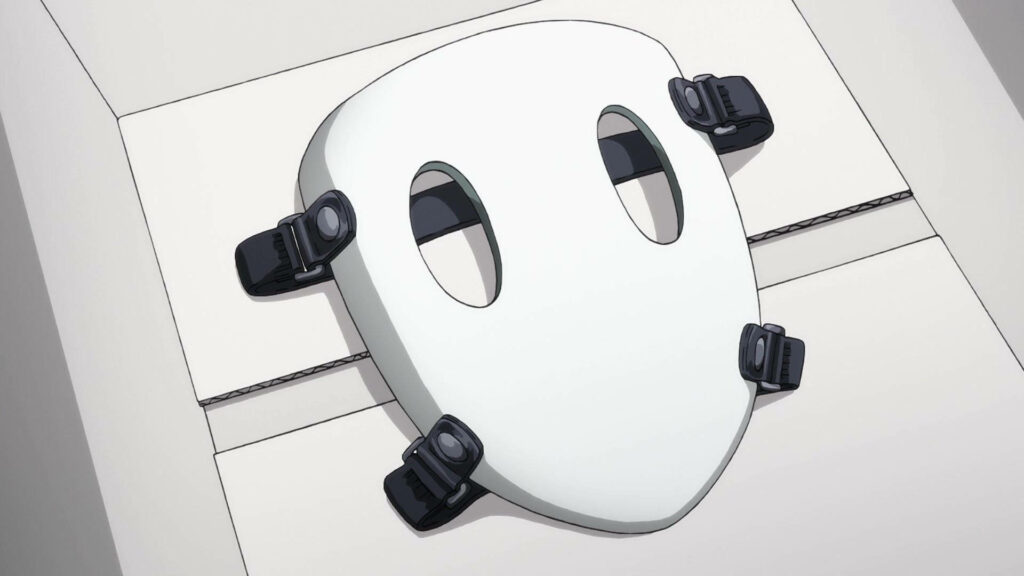 Manipulating Identity: Unveiling the Enigmatic Control Mask with Embedded Microchips, Inspired by High-rise Invasion Wallpaper