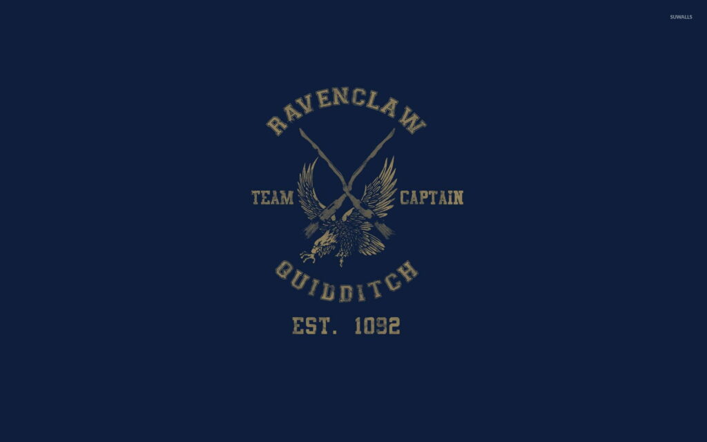 Enchanting Flight: The Elite Ravenclaw Quidditch Chasers Soaring in High-Definition Wallpaper