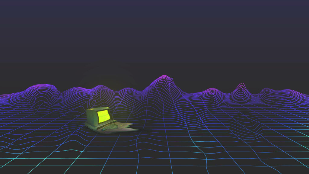 Vibrant Synthwave: Reshaping Retro Aesthetics on Computer Lock Screen Wallpaper