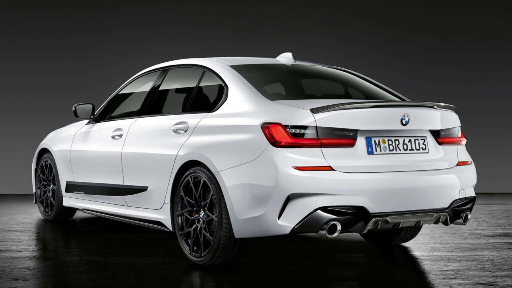 White BMW M Series Car and Dark Background Wallpaper
