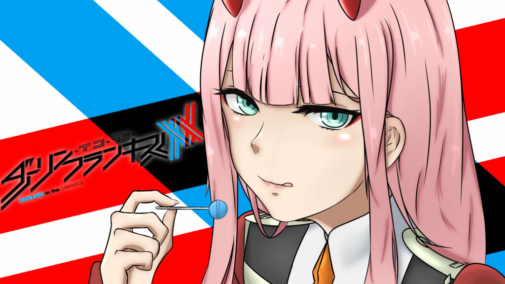Zero Two: The Fiery Queen of Darling in the FranXX - Captivating HD Wallpaper