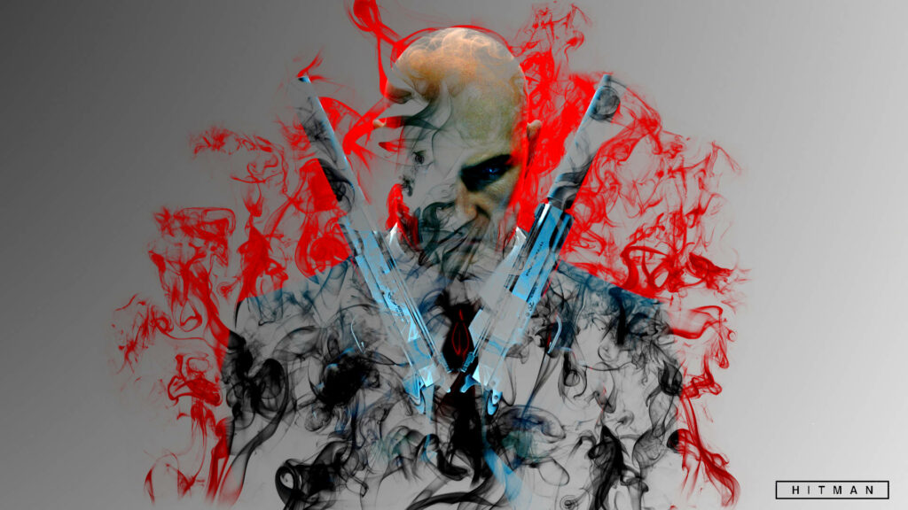 Smoke-Infused Hitman Absolution: a Vibrant HD Background Wallpaper