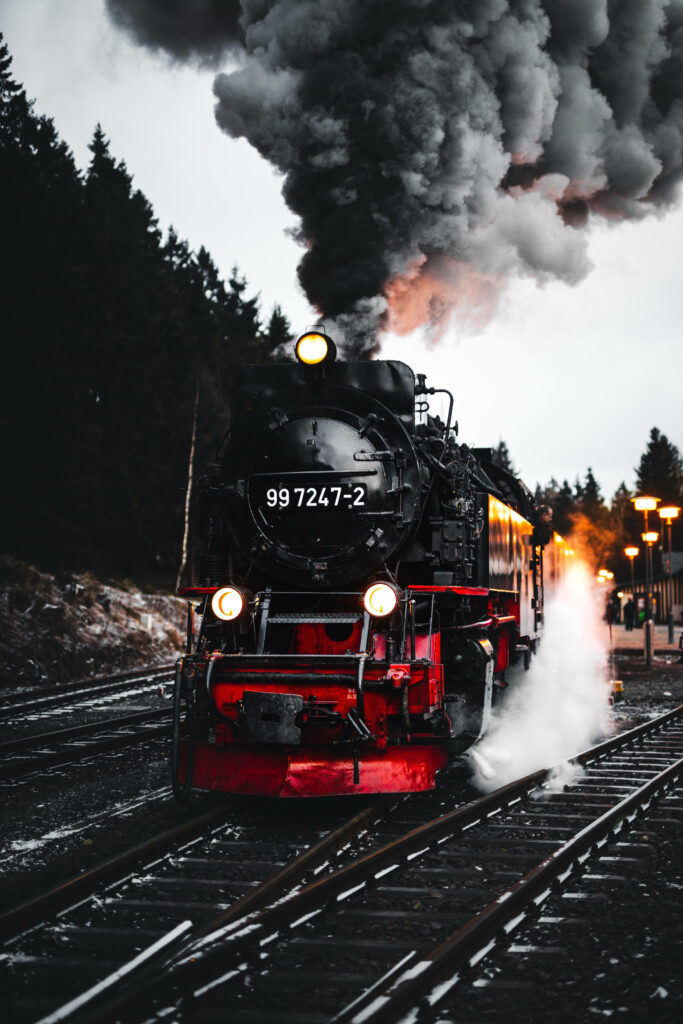 Enigmatic Express: Piercing the Night, Forging a Trail of Mystery Wallpaper