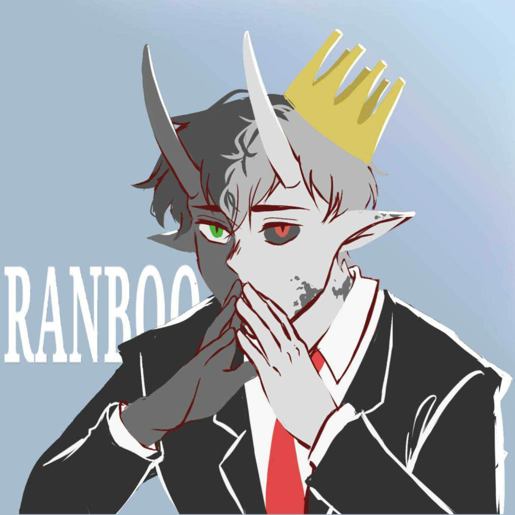 Majestic Contemplation: Ranboo Dsmp Immersed in Thoughts, Clad in Dignity - Ranboo Dsmp Background: A Captivating Blend of Royalty and Reflection Wallpaper