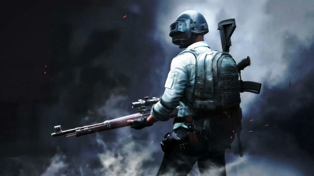Warrior Amidst the Obscure Abyss: A Captivating PUBG Full Screen Masterpiece Wallpaper