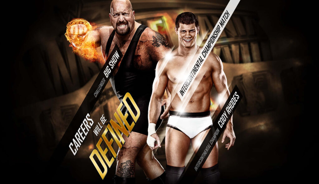 The Clash of Titans: Cody Rhodes vs. Big Show in an Epic WWE Showdown Wallpaper