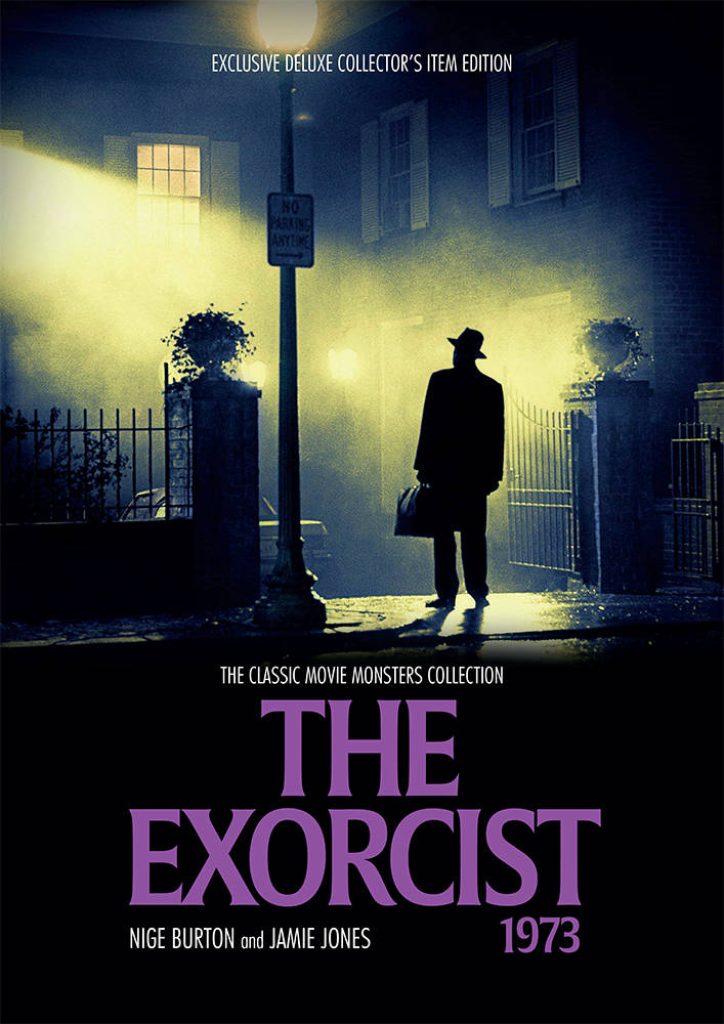 Father Merrin silhouette under streetlamp The Exorcist 1973 moody horror classic wallpaper background