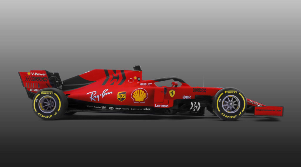 The Iconic Ferrari F1 2019 Speeding Through Urban Legends Wallpaper