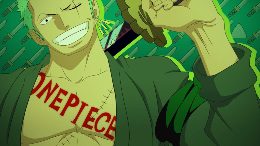 Zoro's Green Blade: A Stunning 4k Wallpaper for One Piece Fans