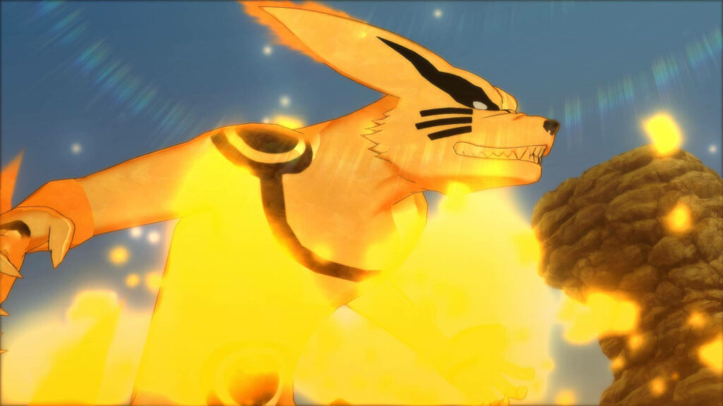 The Fiery Power of Naruto's Kurama Chakra Mode - A Wallpaper to Ignite Your Screen
