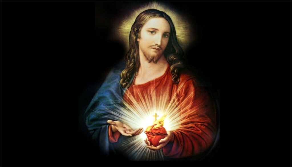 Sacred Heart of Jesus: A Flame of Unconditional Love Wallpaper