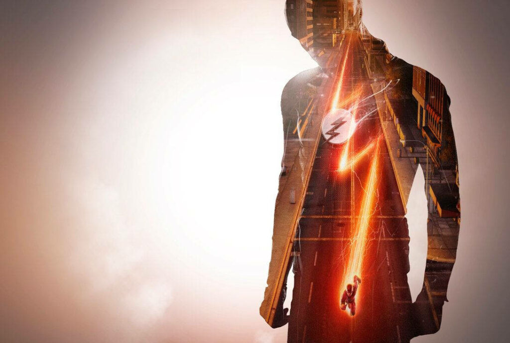 Dynamic The Flash Wallpaper: Bold Lightning Bolt & Speed Essence