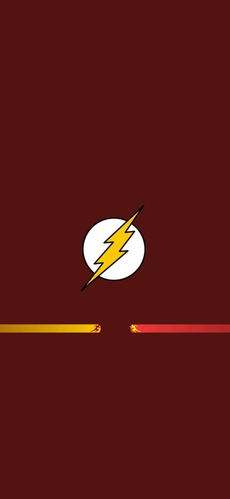 Dynamic The Flash Wallpaper: Lightning Bolt on Maroon Background