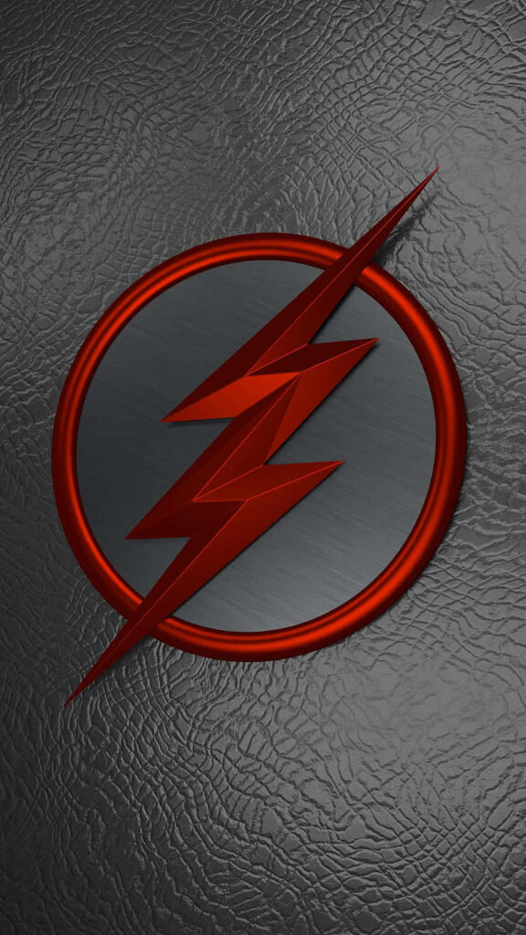 The Flash logo in bold red on textured black and gray background modern wallpaper design