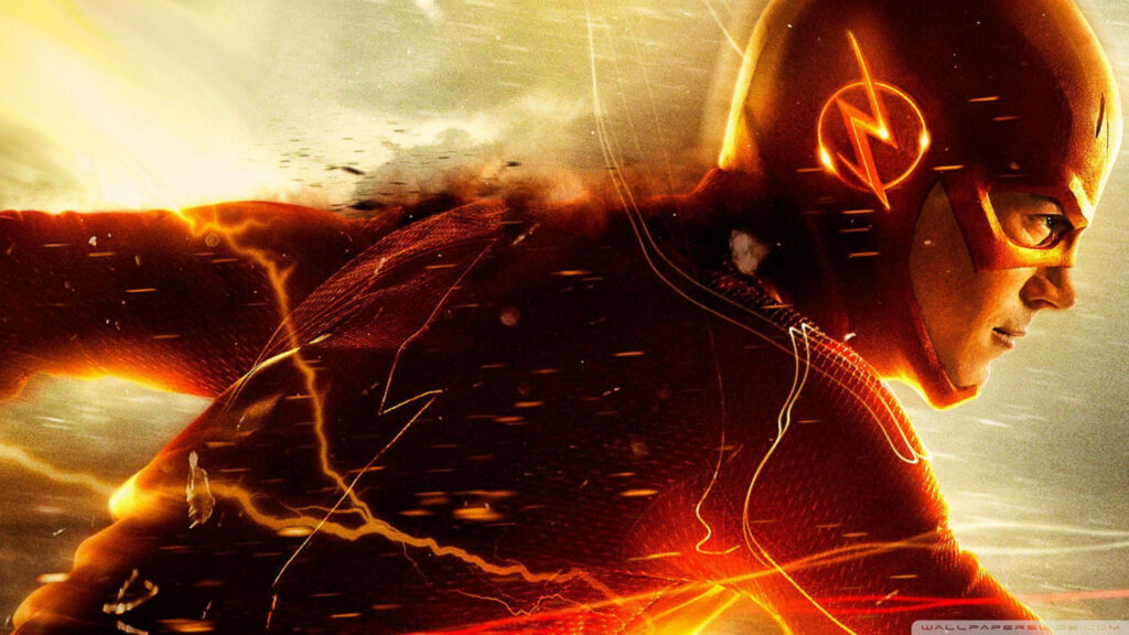 The Fastest Hero in Action: Barry Allen as The Flash Wallpaper