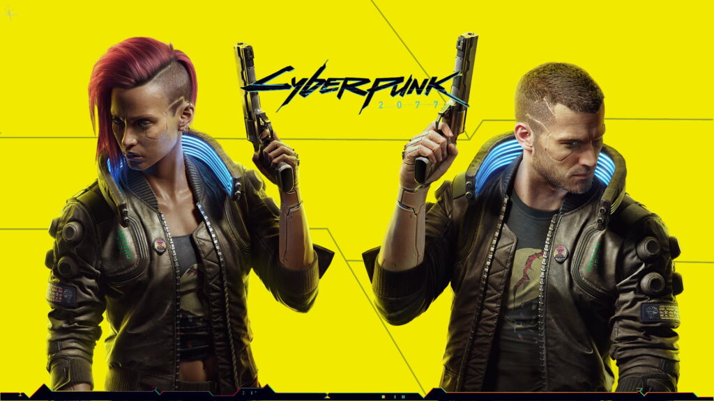 Futuristic Neon : A Glowing HD Cyberpunk 2077 Wallpaper