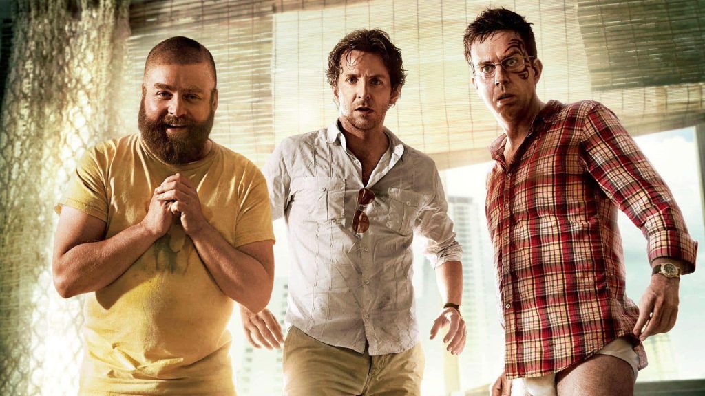 The Hangover Part II wallpaper with Zach Galifianakis Bradley Cooper and Ed Helms in bright room