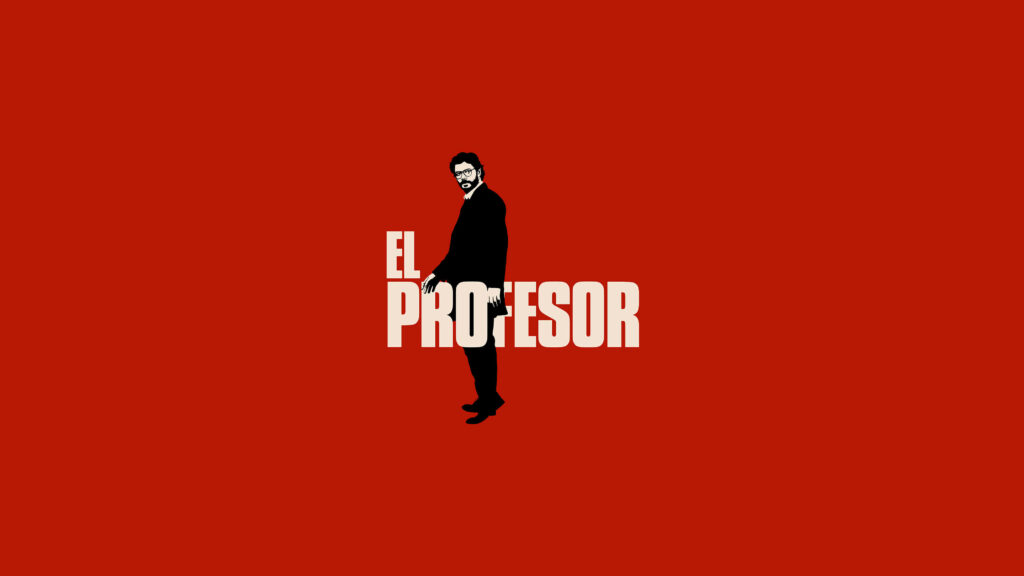 The Mastermind's Fiery Quest: A Money Heist Tribute Wallpaper