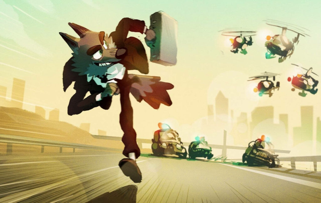 Chaos Pursuit: Mr. Wolf on the Run - The Bad Guys Animated Escape Image Wallpaper