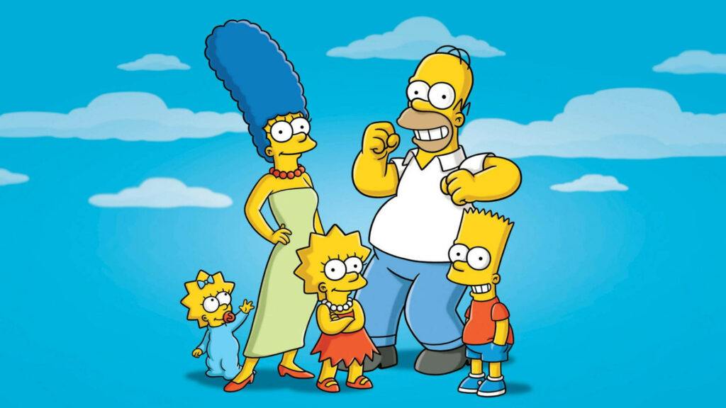 The Simpson Family Strikes a Pose: Hilarious Movie Wallpaper!