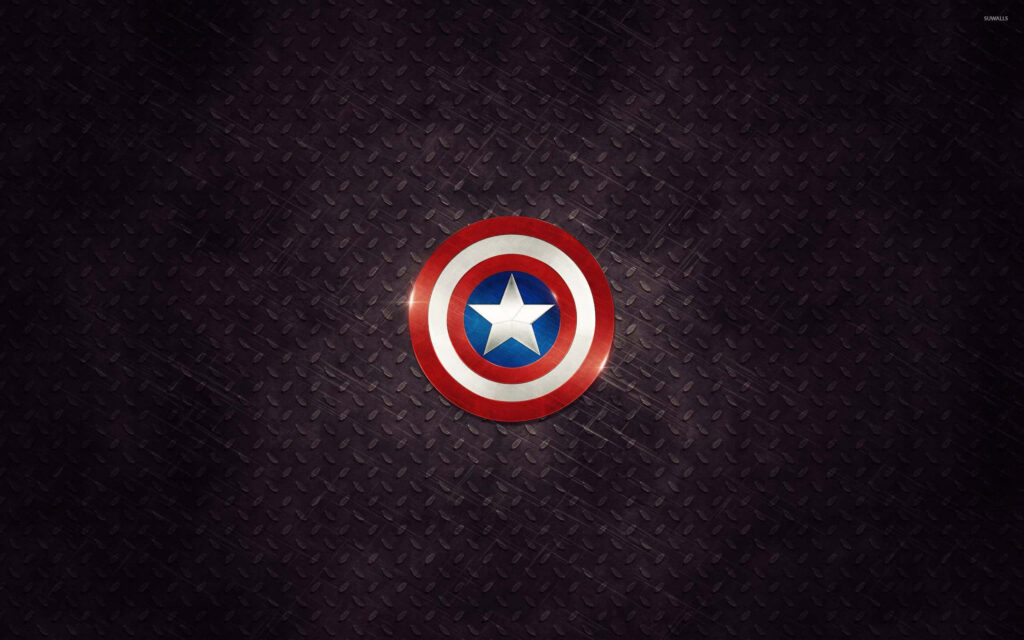 Star-Spangled Symbol: Captain America's Patriotic Shield Takes Center Stage Wallpaper