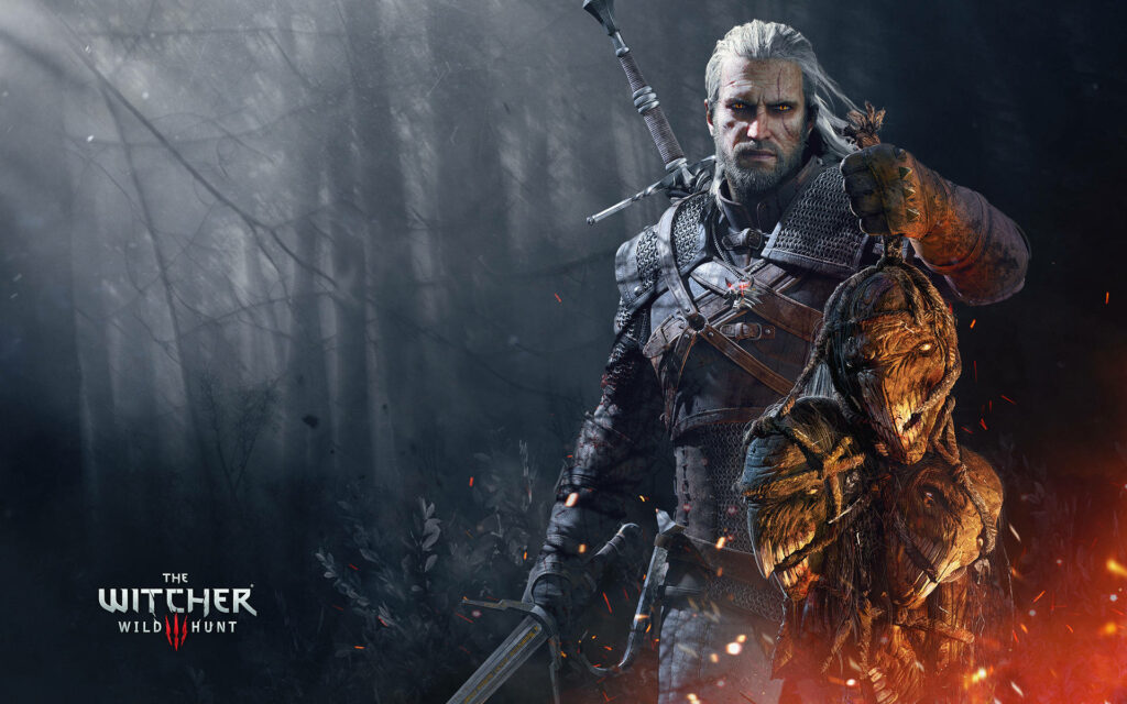The Last Stand of a Hero: Geralt of Rivia's Fight for Justice Wallpaper