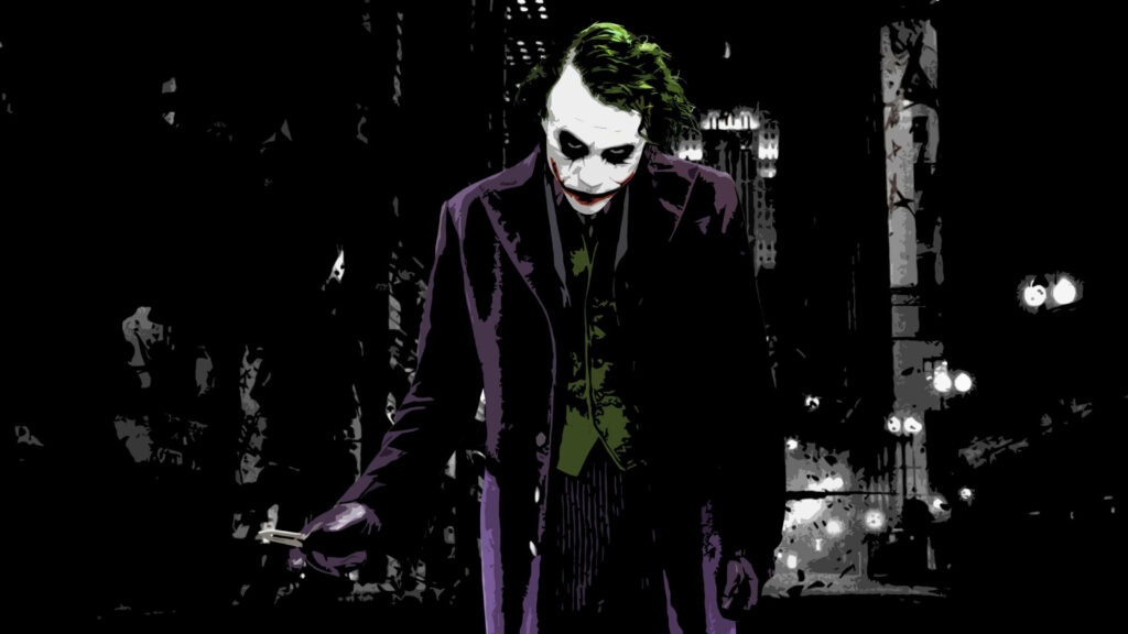 The Sinister Joker Emerges: A Brooding Cityscape Reveals the Infamous Villain in Exquisite 4k Ultra HD Wallpaper