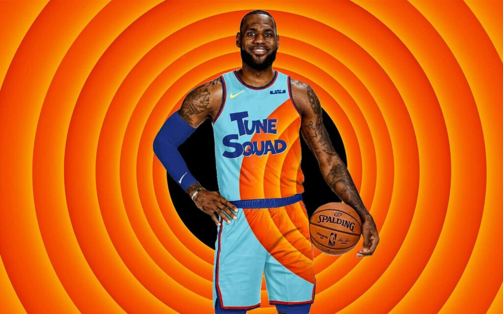 The King Joins the Tune Squad: Lebron James Basketball Wallpaper