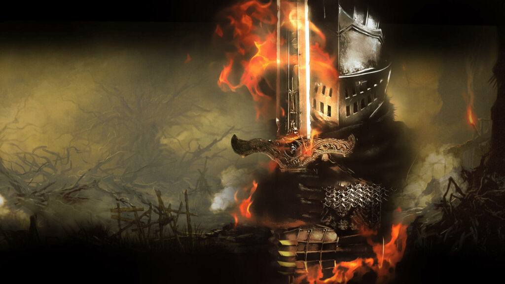 Emerging Victorious: A Knight's Rise from Death in the Cemetery of Ash in Dark Souls 3 Wallpaper