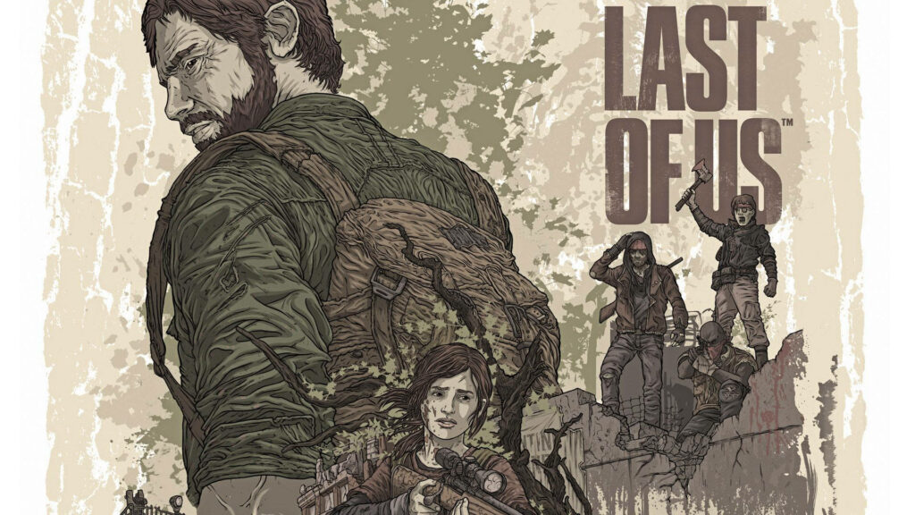 Surviving the End: A Stunning Apocalyptic Poster of The Last Of Us Game Wallpaper