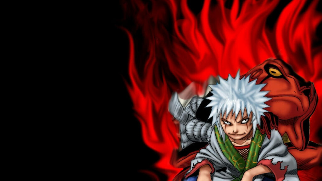 The Legendary Jiraiya & His Ninja Frog Defying Darkness in Epic Anime Artwork Wallpaper