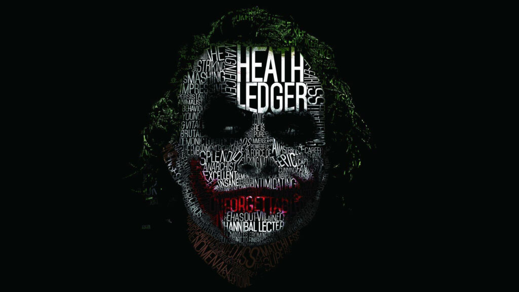 The Joker's Masterful Performance in Text: A 4k Ultra HD Wallpaper
