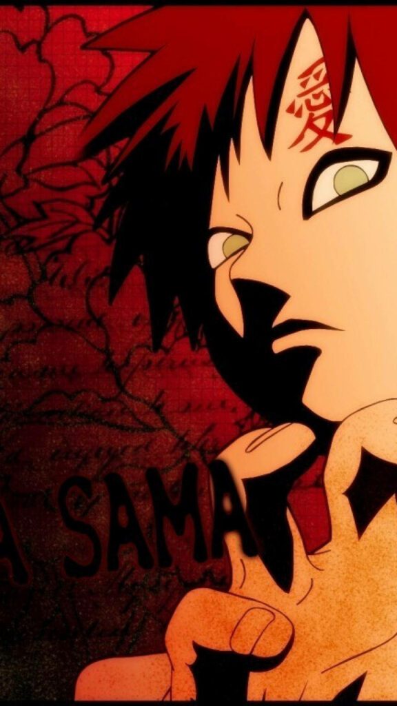 Gaara's Text Sama: An Anime Delight for Your iPhone Background Wallpaper