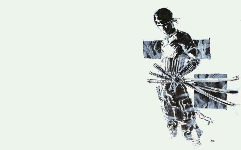 Zoro the Fierce: A Legendary Pirate's Lethal Tri-Sword Techniques (HD Wallpaper)