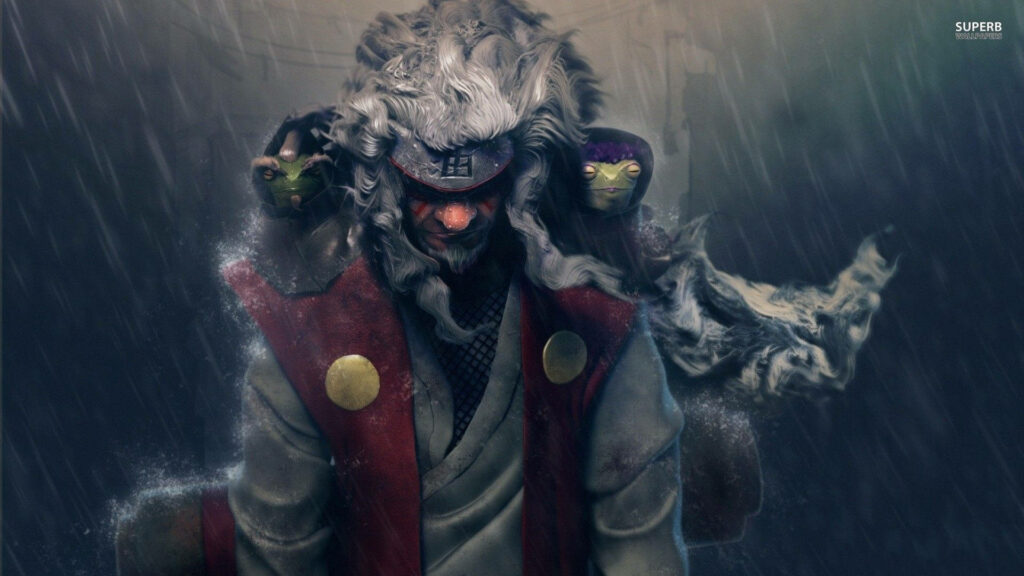Jiraiya: Master of the Frogs - Epic Anime Artwork Wallpaper