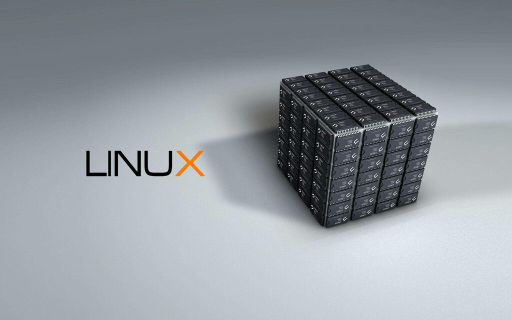 Futuristic Linux Rubrik: A Mosaic of Technological Brilliance Wallpaper