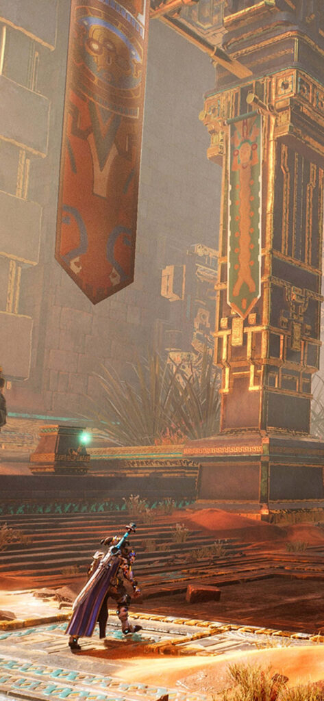 Solitude amidst the Ruins: Exploring Godfall's Enigmatic Castle Wallpaper
