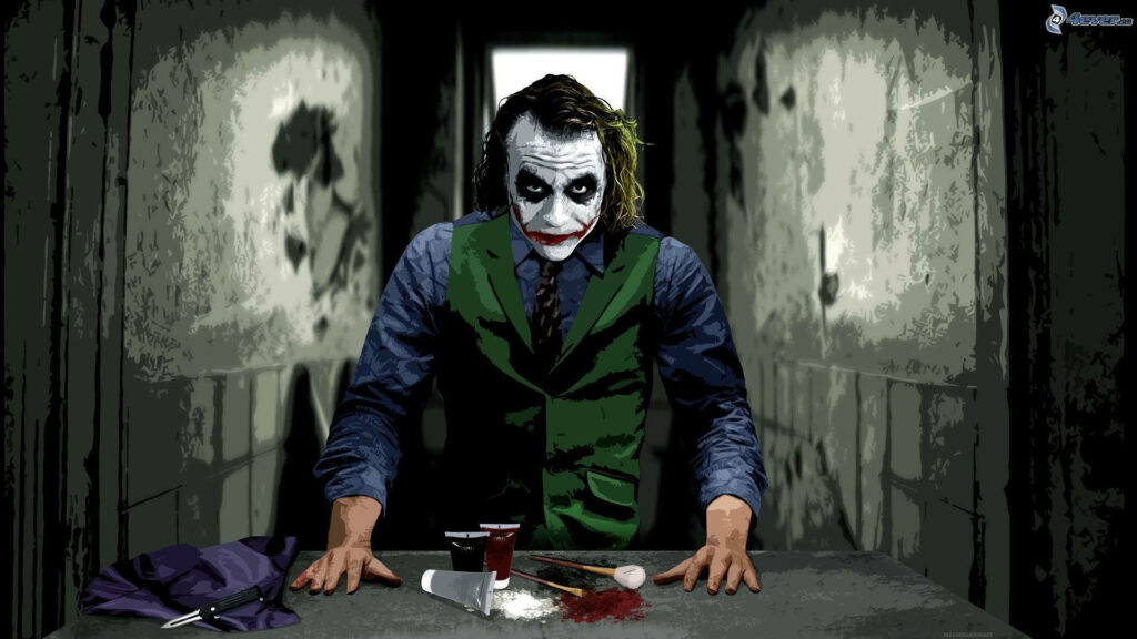 Menacing Joker: Unleashing Chaos in Gotham City - Wallpaper for Joker Enthusiasts