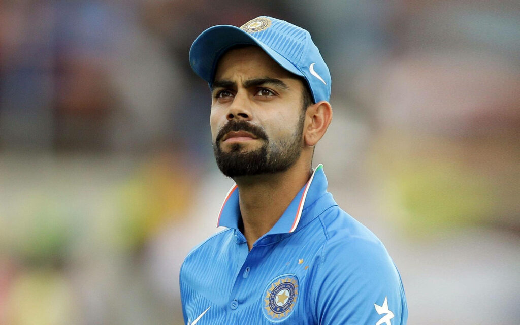 Iconic Kohli: A Striking Wallpaper of India's Cricket Superstar