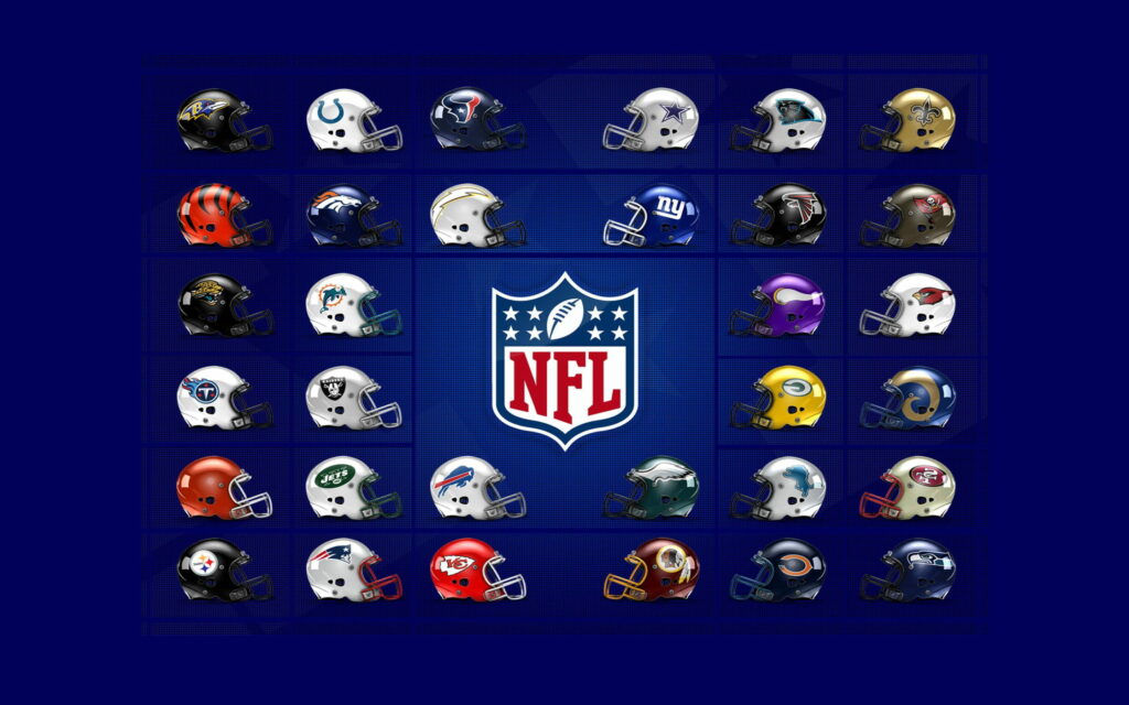 The Pride of American Football: Wide Screen Wallpaper Showcasing NFL Logos