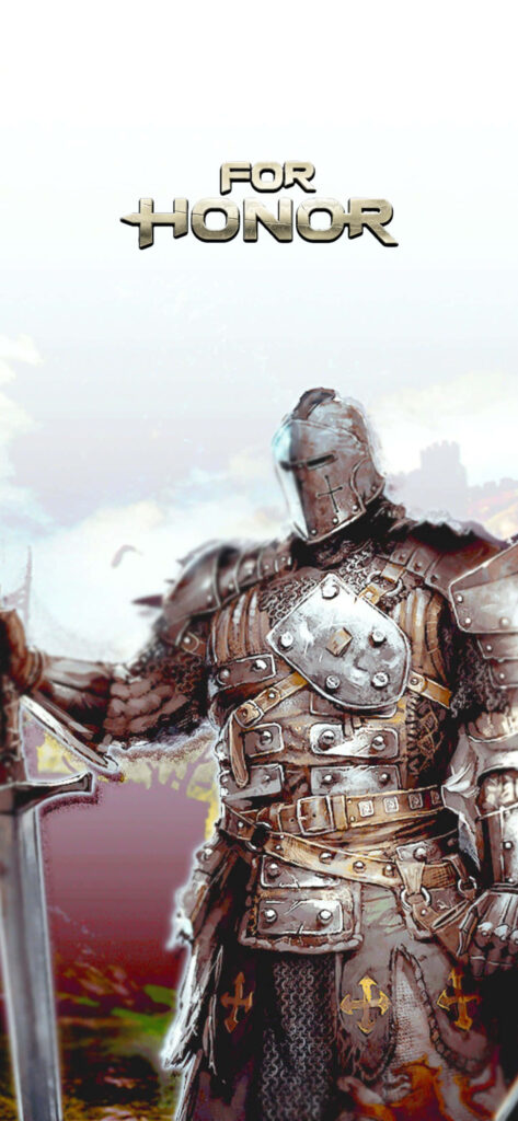 Medieval Knight in Detailed Armor with Sword - For Honor Wallpaper Background