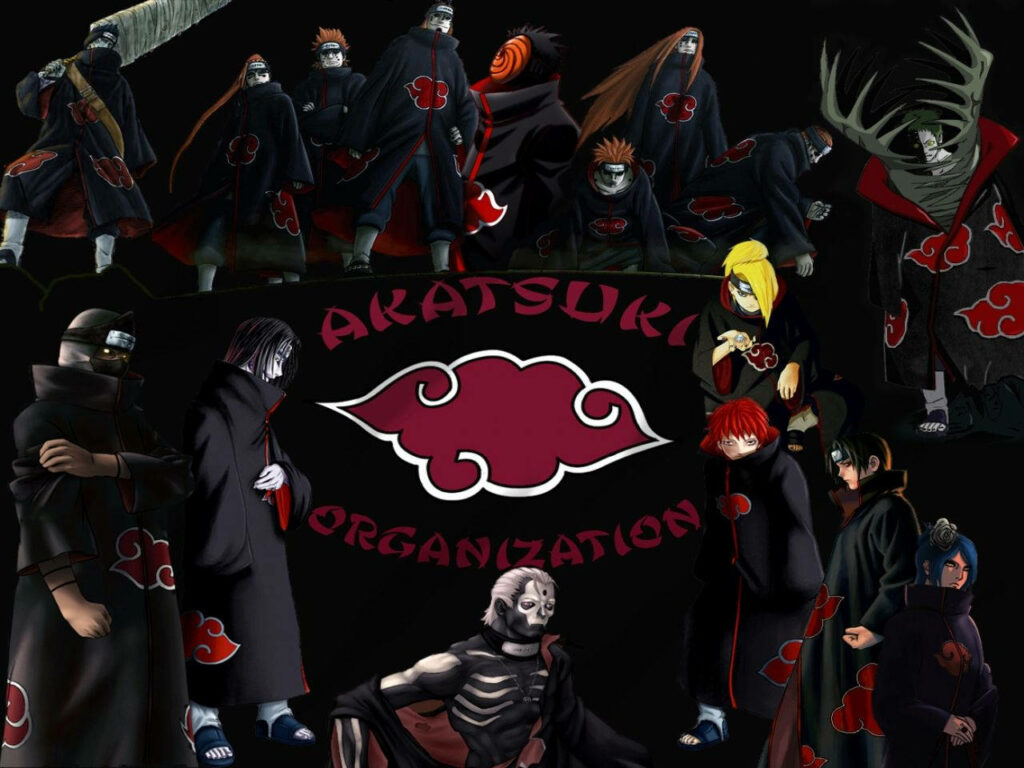 The Akatsuki's Terrifying Lineup: Glimpses of Naruto's Main Antagonists in the Official Organization's Backdrop Wallpaper