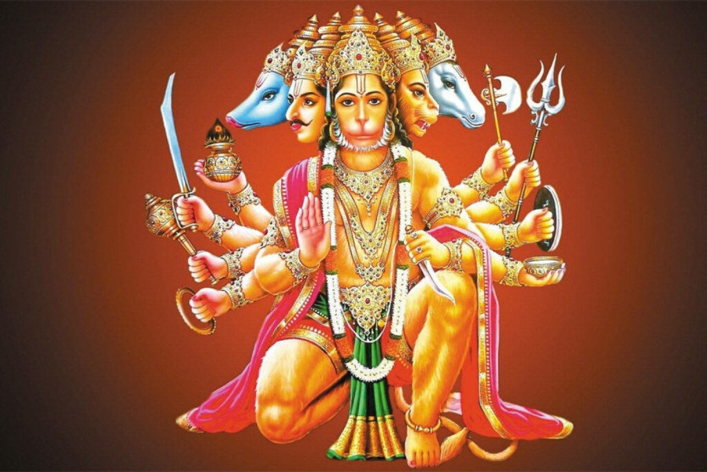 Powerful Hanuman Ji: A Stunning HD Wallpaper with Divine Weapons