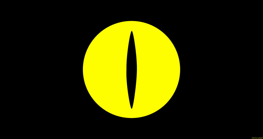 Serpentine Gaze: Orochimaru's Yellow Eye Pierces the Darkness - Abstract Orochimaru Wallpaper