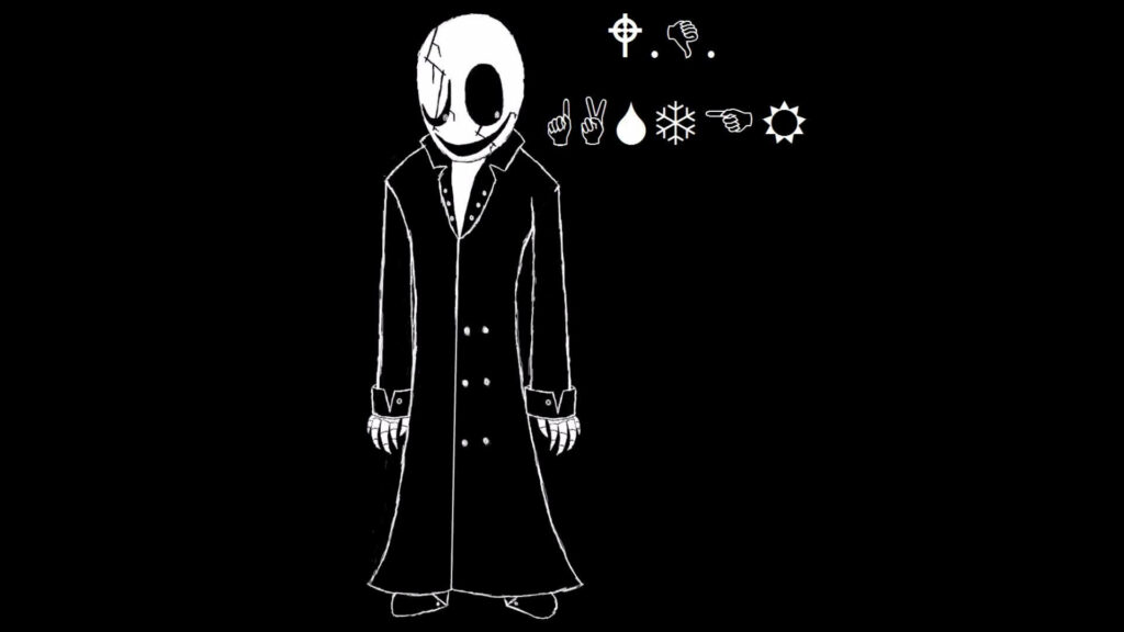 The Mysterious W.D. Gaster: A Dark Undertale Wallpaper