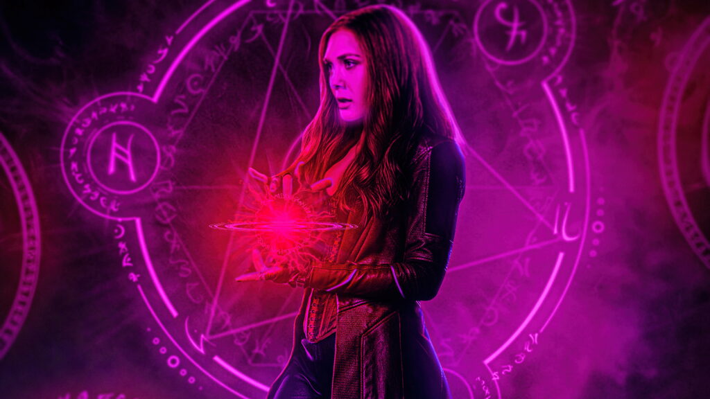 The Enchanting Scarlet Witch: Stunning Wanda Maximoff Fanart in 4K Digital Masterpiece Wallpaper
