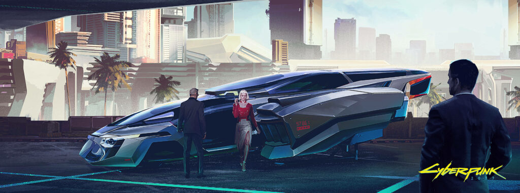 Interstellar Encounters: A Futuristic Cyberpunk Experience Unveiled Through Ultrawide Visuals Wallpaper